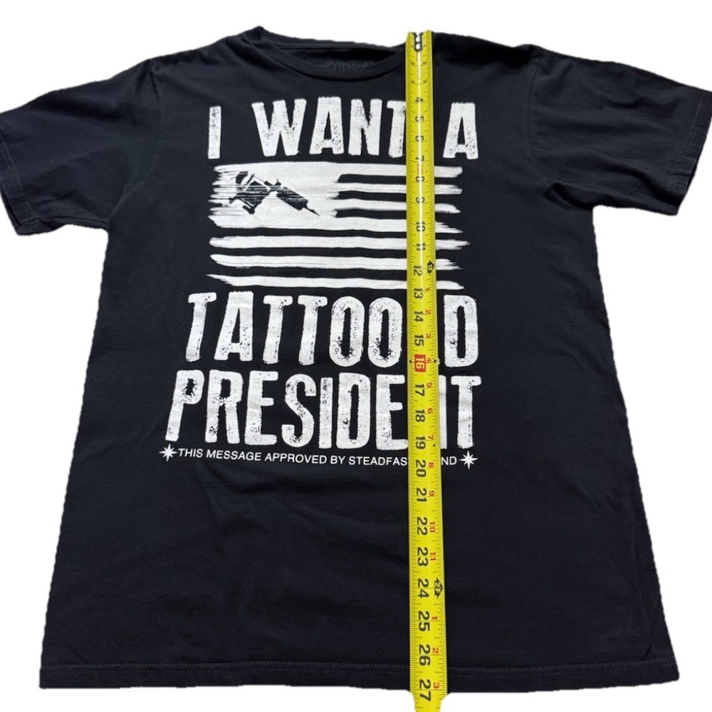Steadfast Brand Tattooed President Graphic Tee Men’s Medium Black - Picture 5 of 6